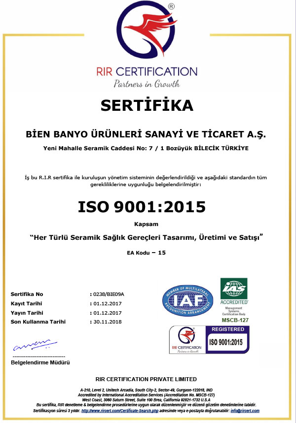 Kalite Yönetim Sistemi (ISO9001)
